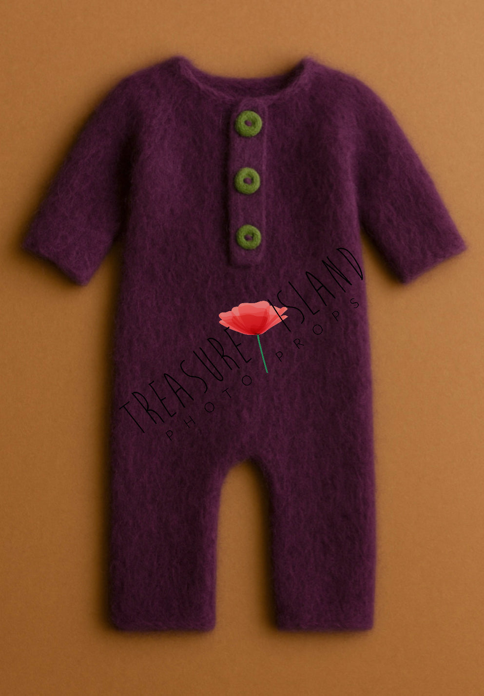 Eggplant  Bonnet Set - Bonnet & Romper - photo props