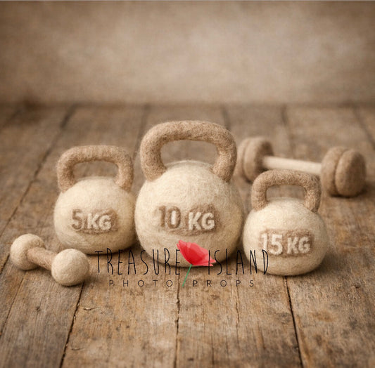 Luxury Strong Baby Weights Set – Cream Edition | Handmade Newborn Photography Props