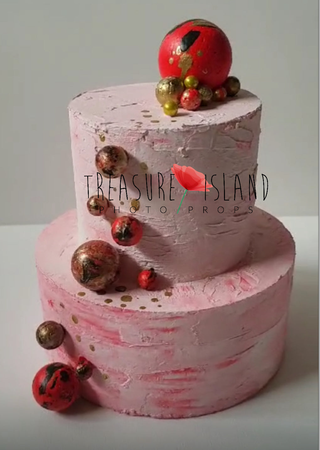 VALENTINE FAKE FAUX CAKE  model 3✨ 1..2 .. or 3-tiered✨ Cake smash