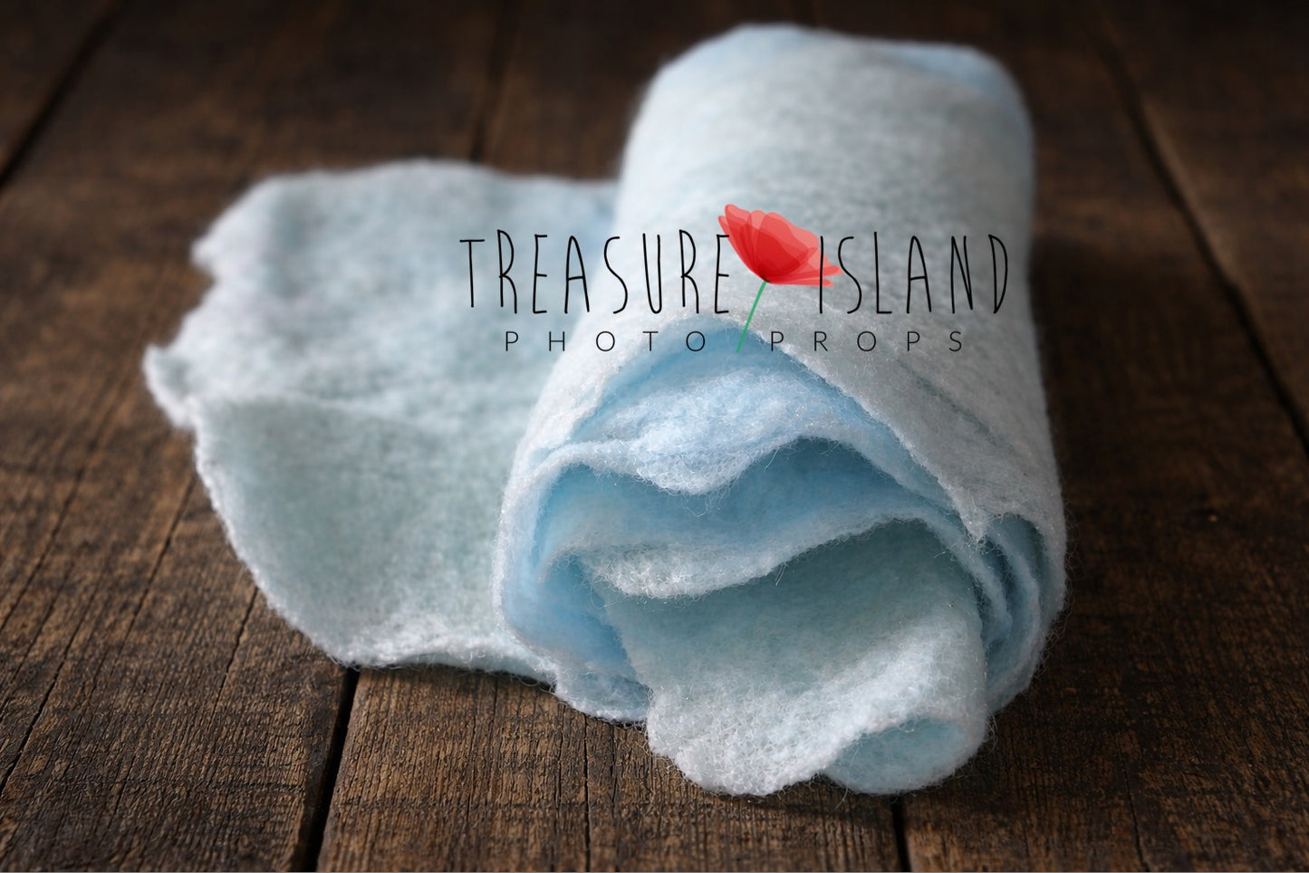 Aqua blue extra long felted wool newborn photography wrap