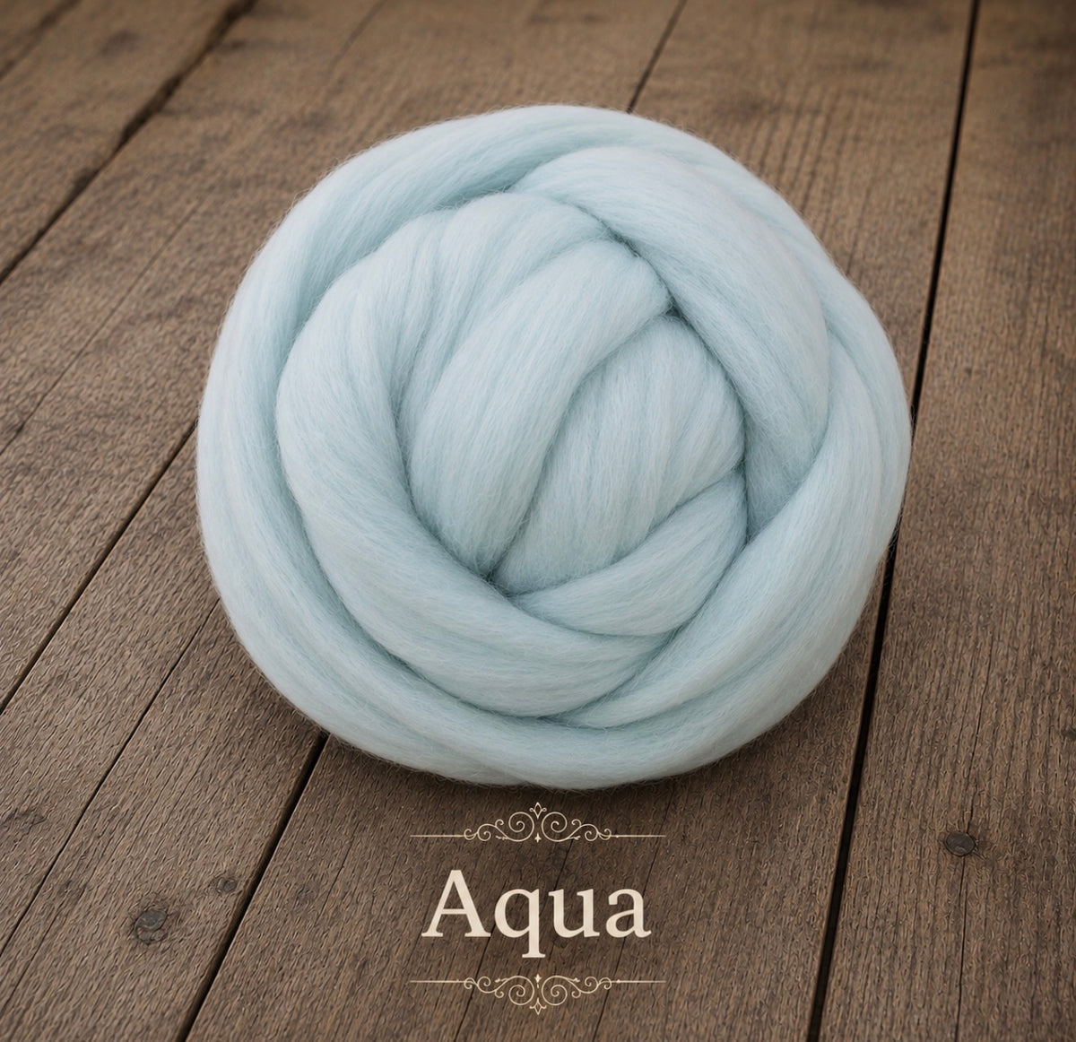 Aqua felted wool wrap color sample for newborn photography