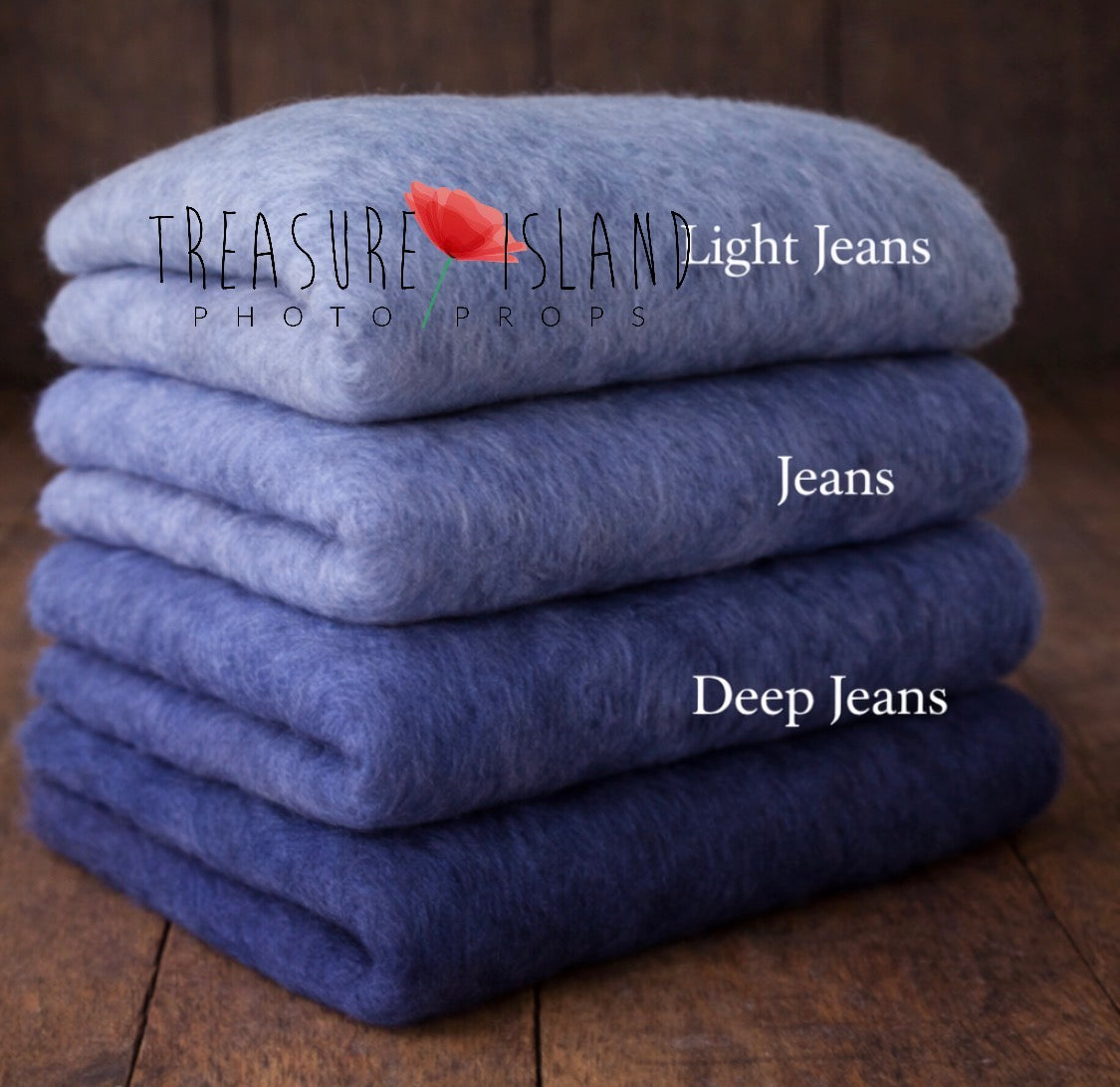 Classic Blankets – Handmade Felted Baby Blankets - Photo Props - 69 colours