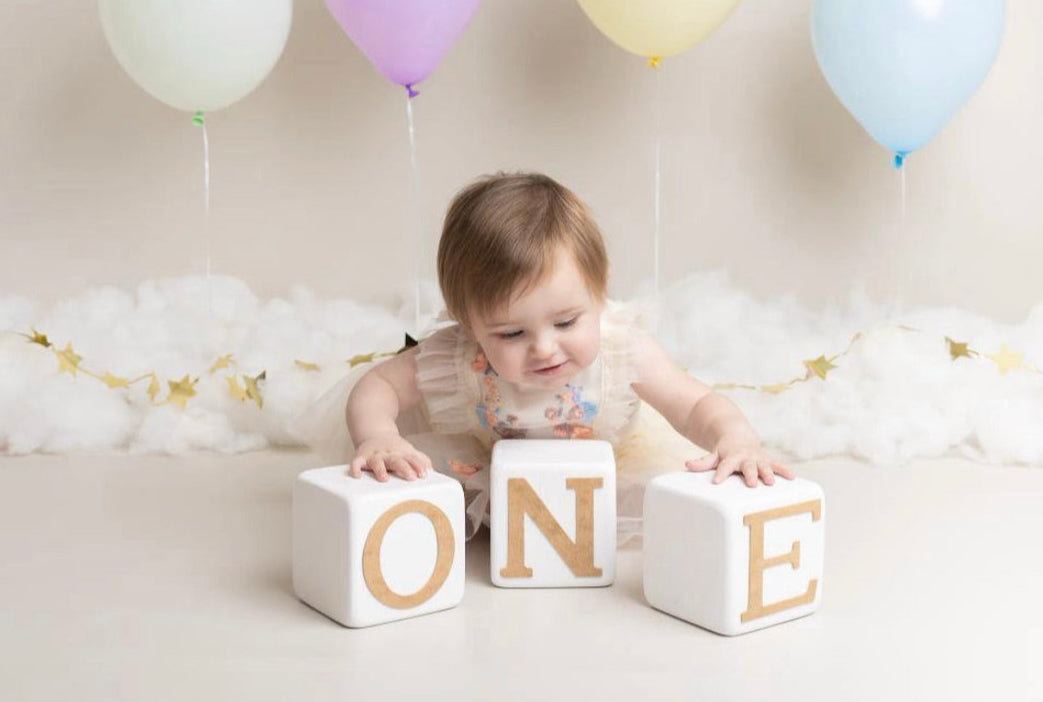 ONE BLOCKS - lightweight styrofoam - CAKE SMASH - Photo Props