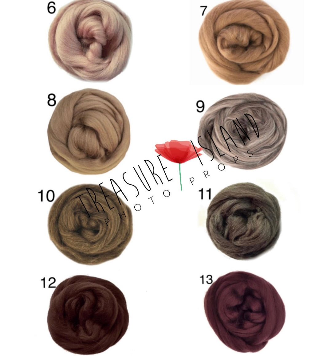 WOOLEN POSSING NEST - ROVING PLAITED NEST _ 78 colours to choose from