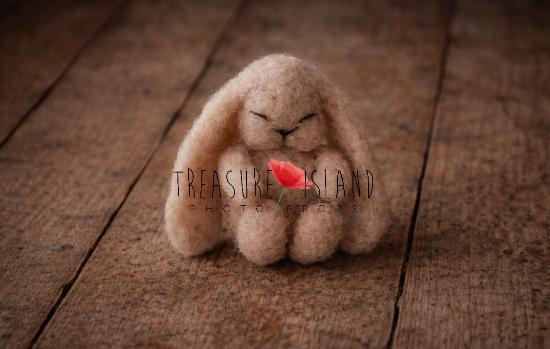 Handmade Felted Easter Bunny – Newborn & Sitter Photography Prop | Premium Wool Bunny