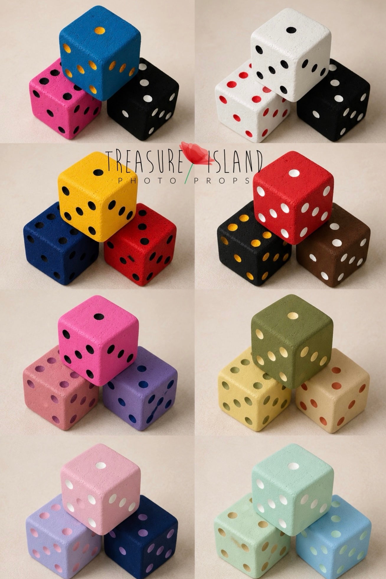 Luxury Foam Dice Collection BACK TO SCHOOL Collection | Handmade Fine Art Photography Props