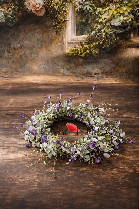Floral Wreath spring lilac and colour