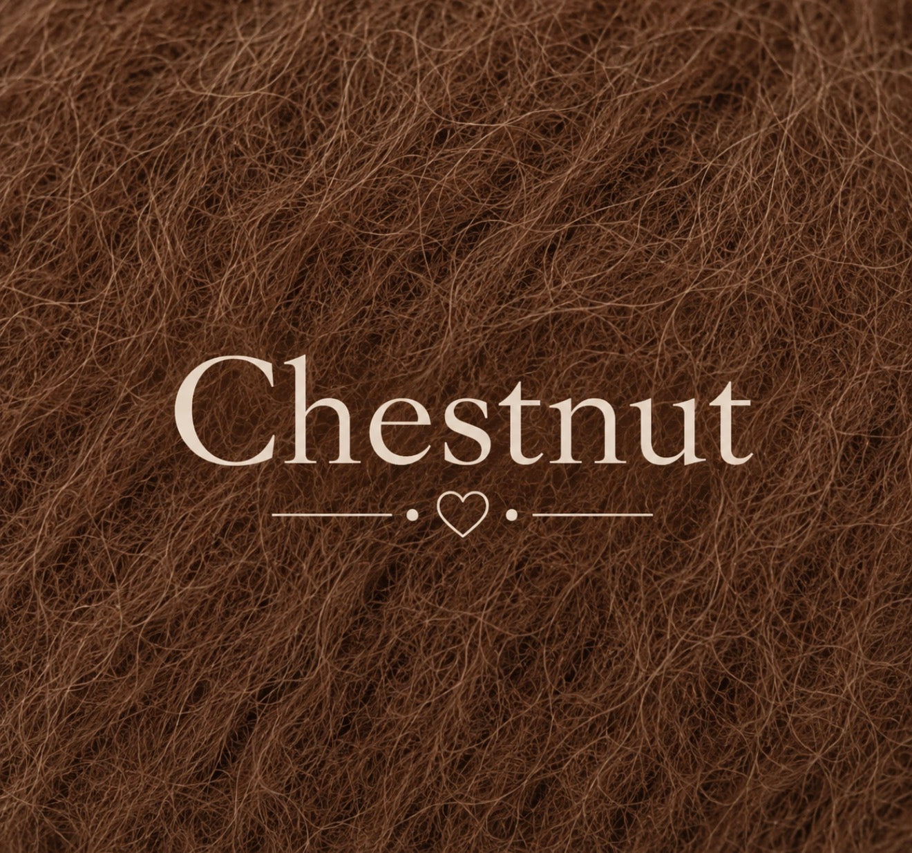 Chestnut fluffy yarn color sample for knitted newborn and sitter photography body