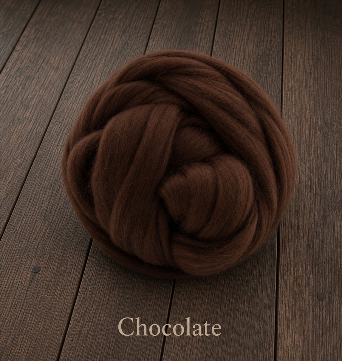 Chocolate felted wool wrap color sample for newborn photography
