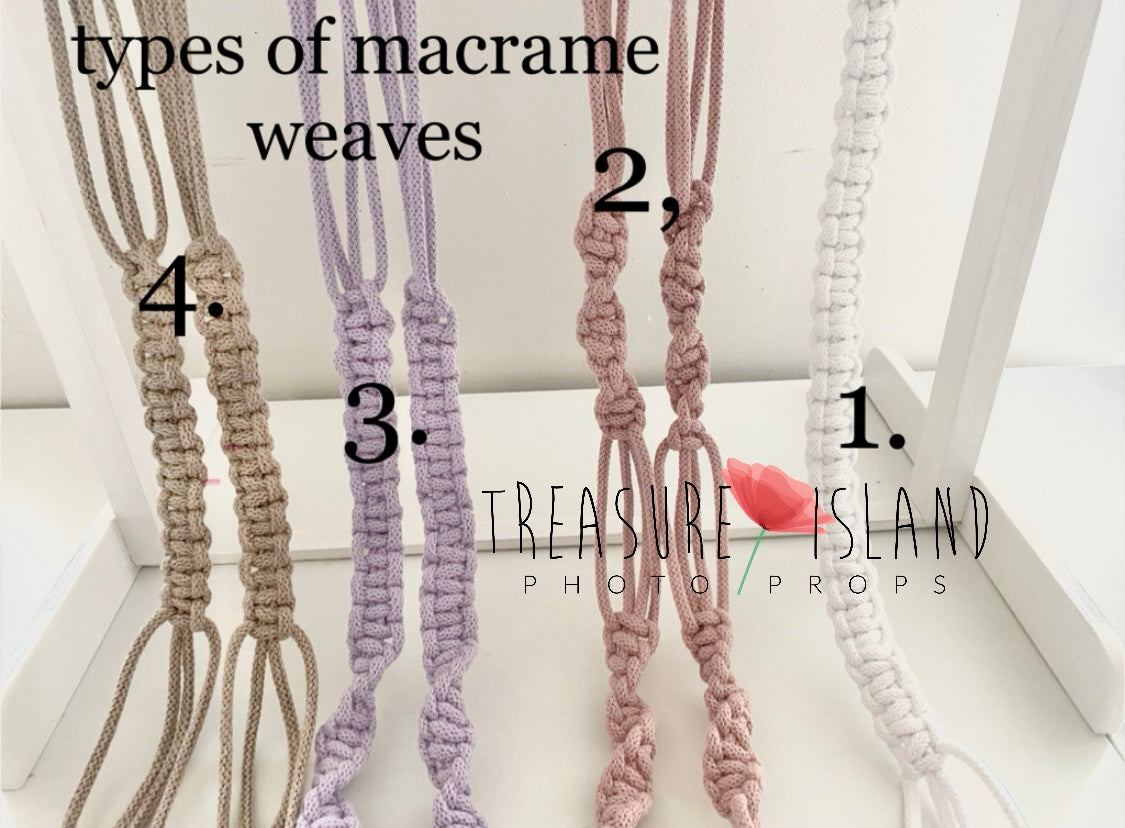 MACRAMA SWING nb size - 12 colours to choose from - 4 models of macrama weaves - flower decorations