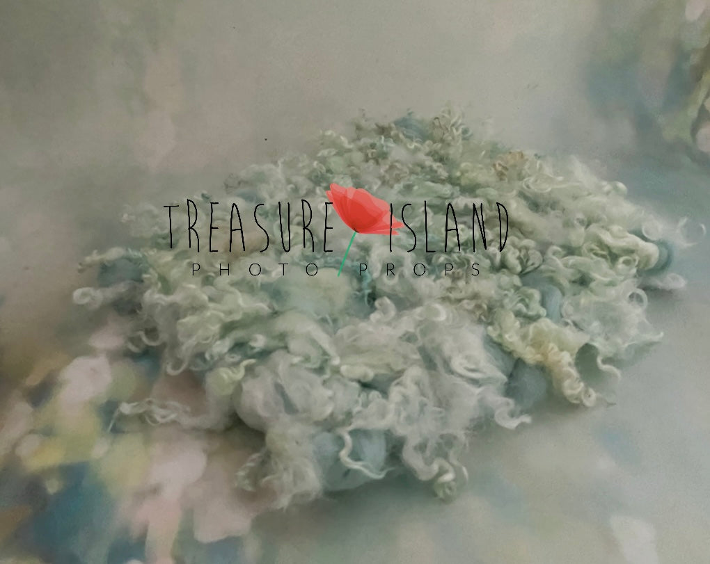 Curly Woven Wool Blankets with Sheep Locks – Newborn Photography Layer