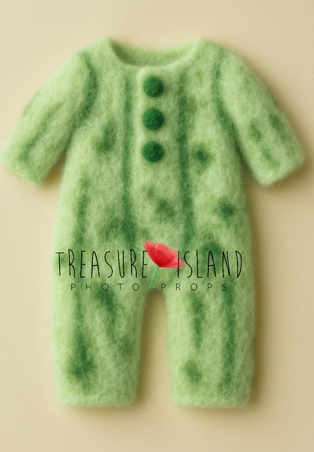 FELTED - GREEN mix - Pumpkin Hat & Felted Pumpkins Toy