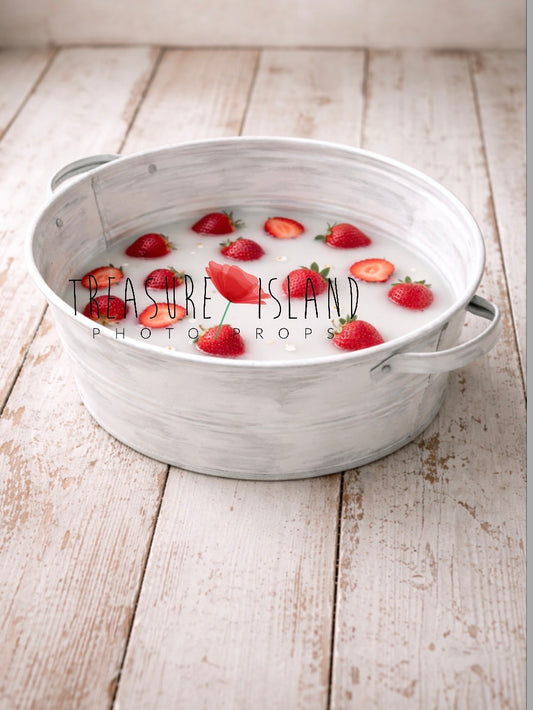 Vintage Milk Bath Bowl for Sitter & Cake Smash Photography | Handmade Custom Color Bowl