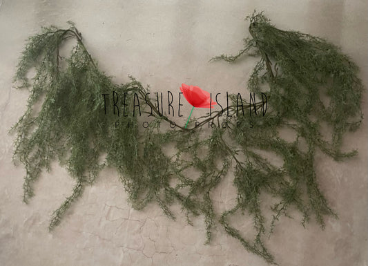 MOSSES GARLAND_SPANISH MOSS_BOHO GARLAND_ OVERHANG BOHO green 150 cm or 180 cm model 1