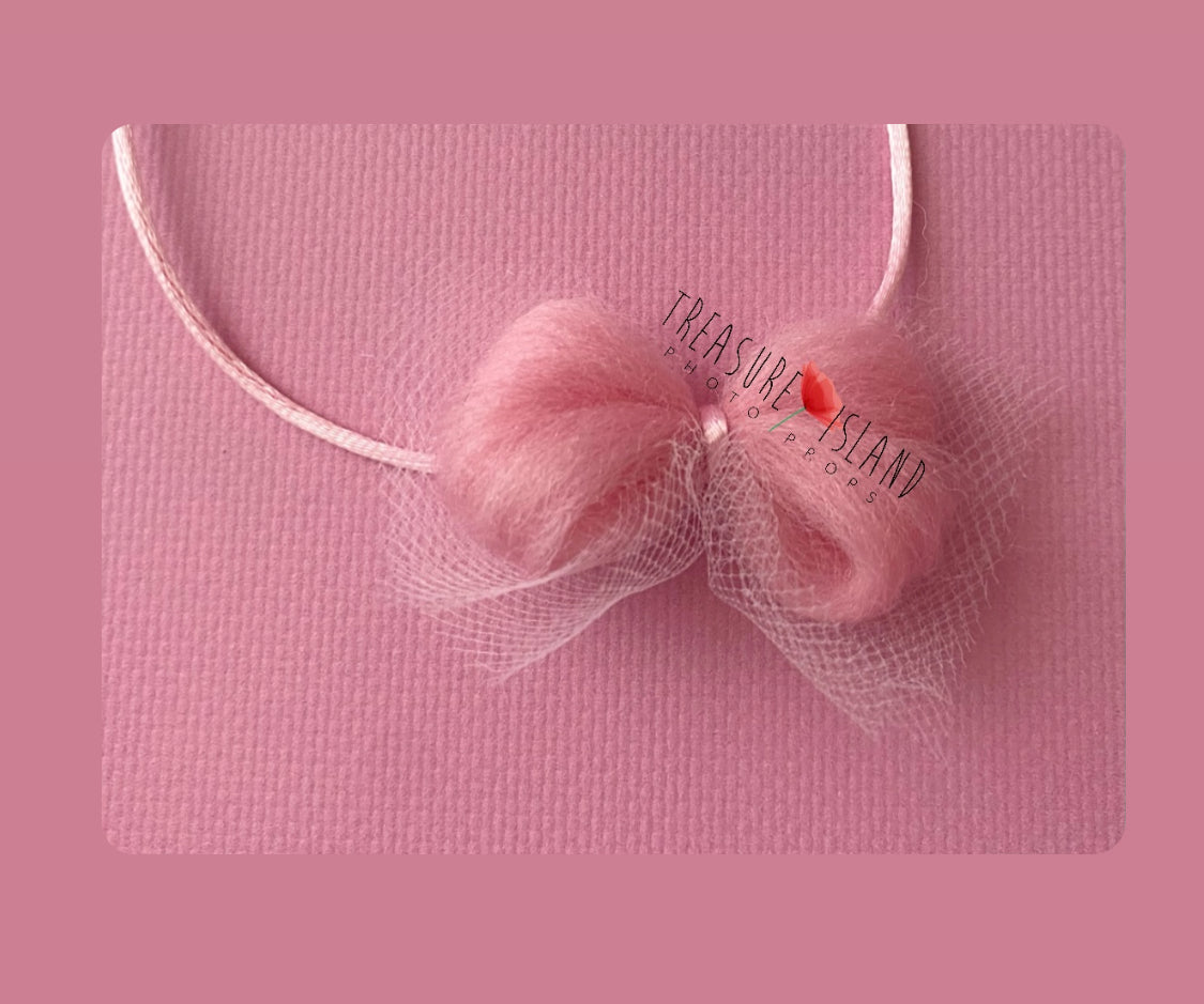 💖ピンクのタイバック💖🎀ピンクのヘッドバンド🎀 3 つのモデル🎀💖王子様のための写真撮影用小道具🎀