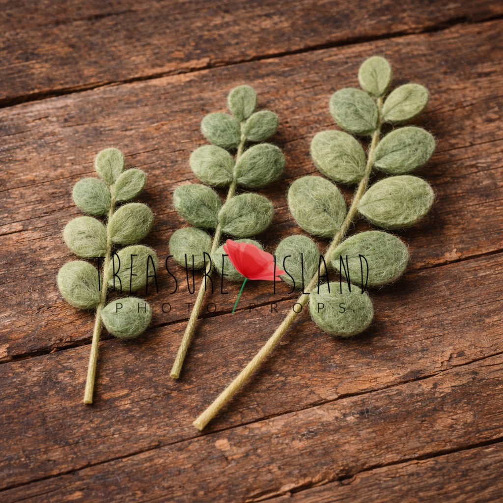 Eucalyptus Harmony Set – Hand-Felted Eucalyptus Branches for Newborn Photography - Koala sessions