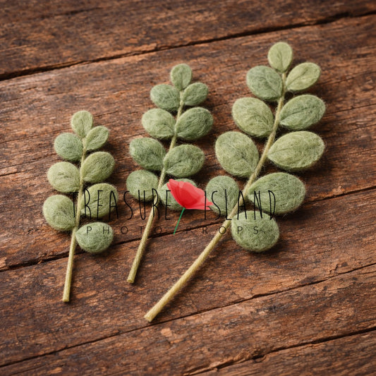 Eucalyptus Harmony Set – Hand-Felted Eucalyptus Branches for Newborn Photography - Koala sessions