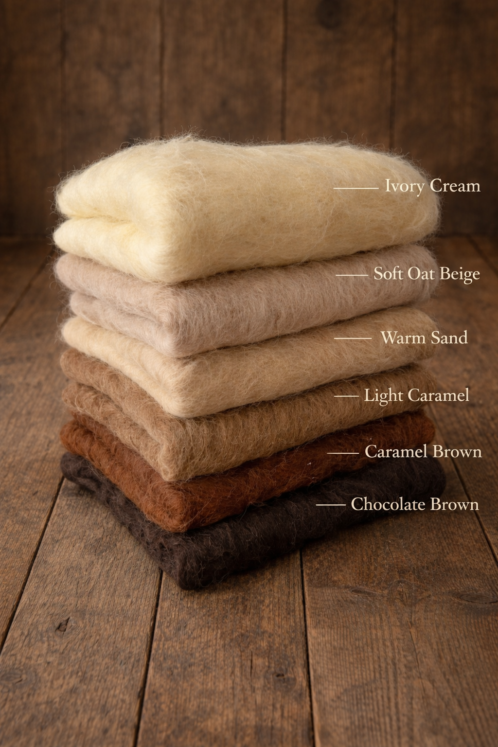 Classic Blankets – Handmade Felted Baby Blankets - Photo Props - 69 colours