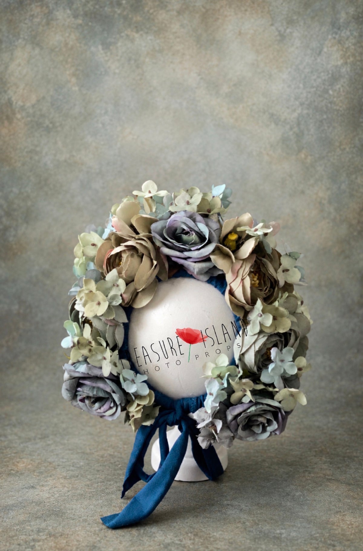 Stormy Garden Floral Bonnet – Newborn & Sitter Photography Prop