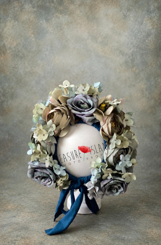 Limitierte Auflage FLOWER BONNET FLORAL BONNET Farbe Petrol
