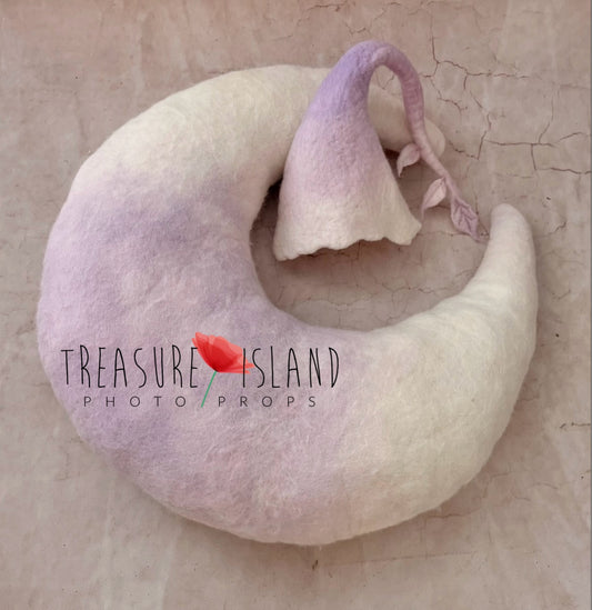 Moon Whisper - Hand Felted Newborn Set - Newborn Photo Props