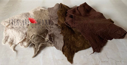 FELTED Irregular MERINO Blanket  - TOP OF THE TOP - S-50x50 cm - Photo Props
