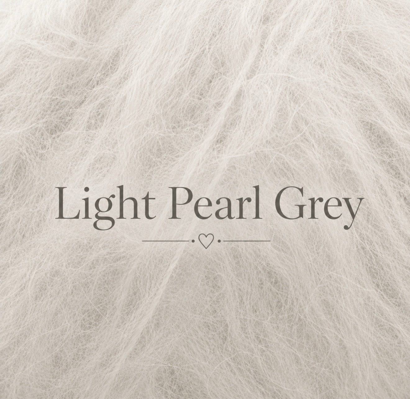 Light Pearl Grey fluffy yarn color sample for knitted newborn and sitter photography bod