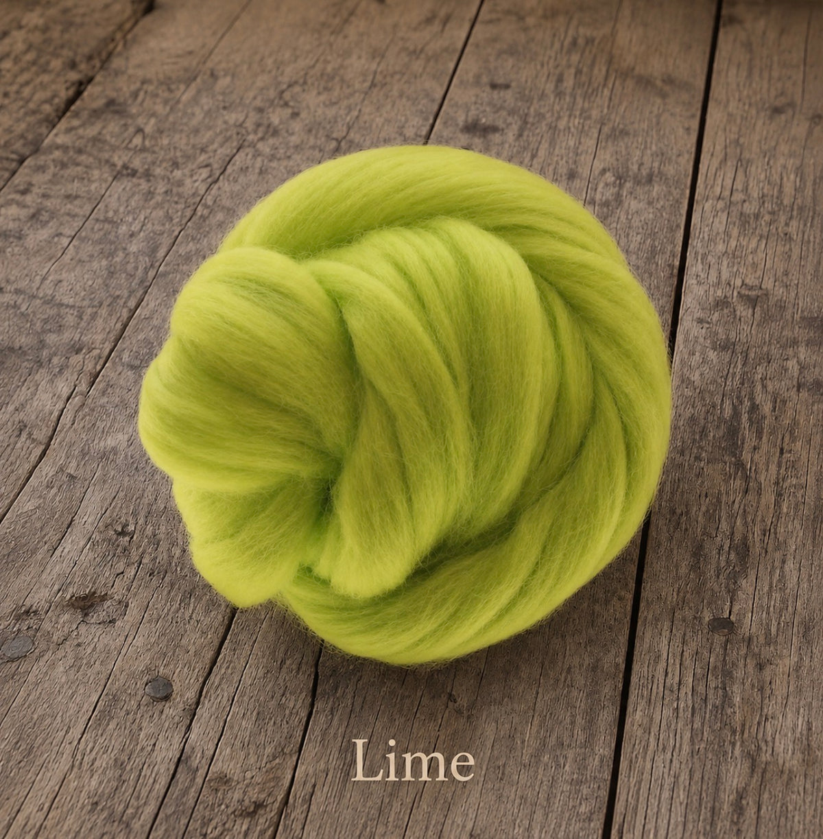 Lime felted wool wrap color sample for newborn photography