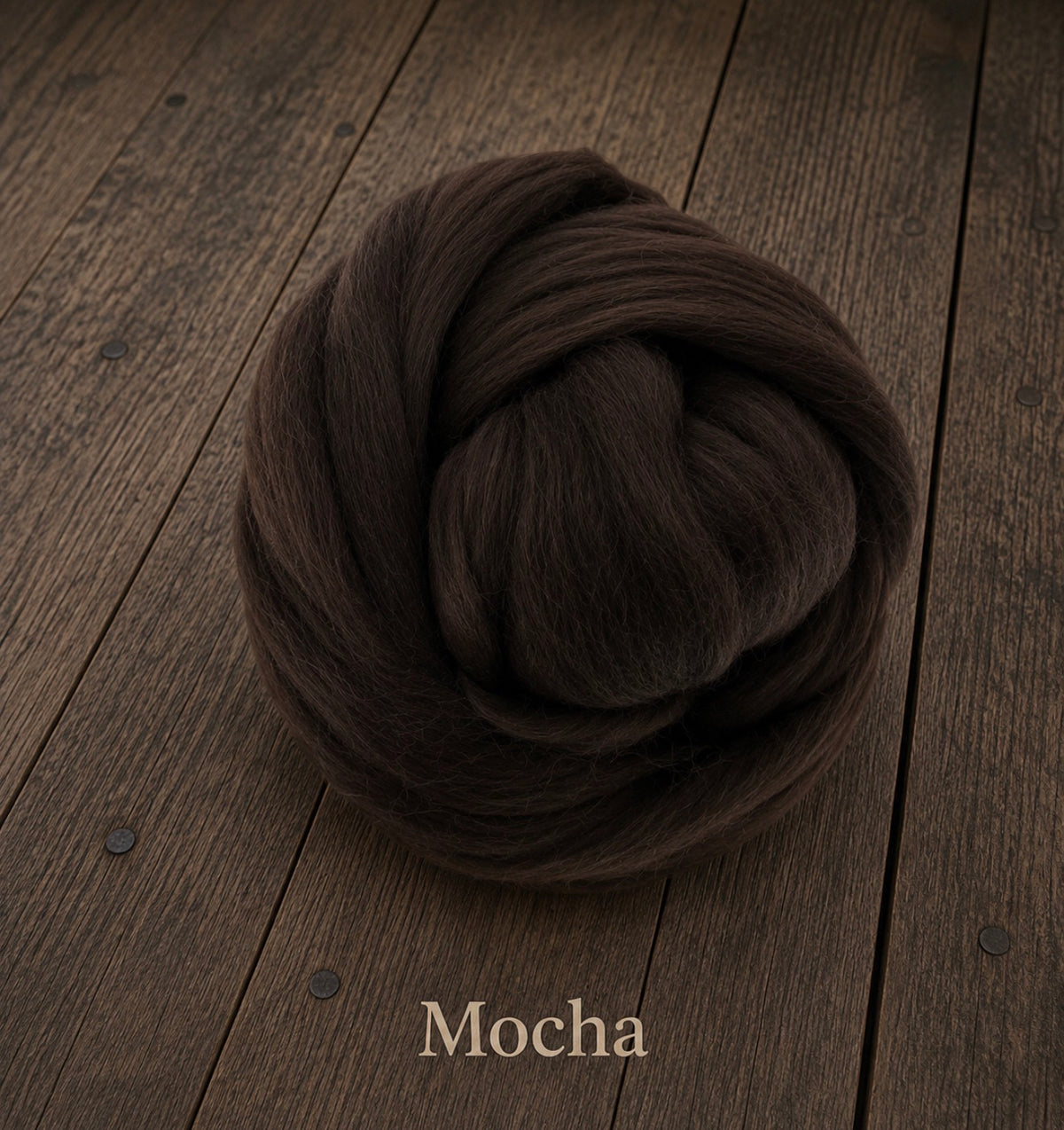 Mocha felted wool wrap color sample for newborn photography