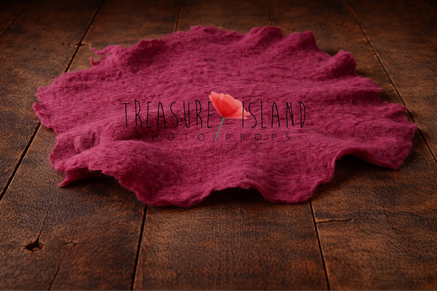 Mulberry hand-felted irregular wool blanket with organic edges
