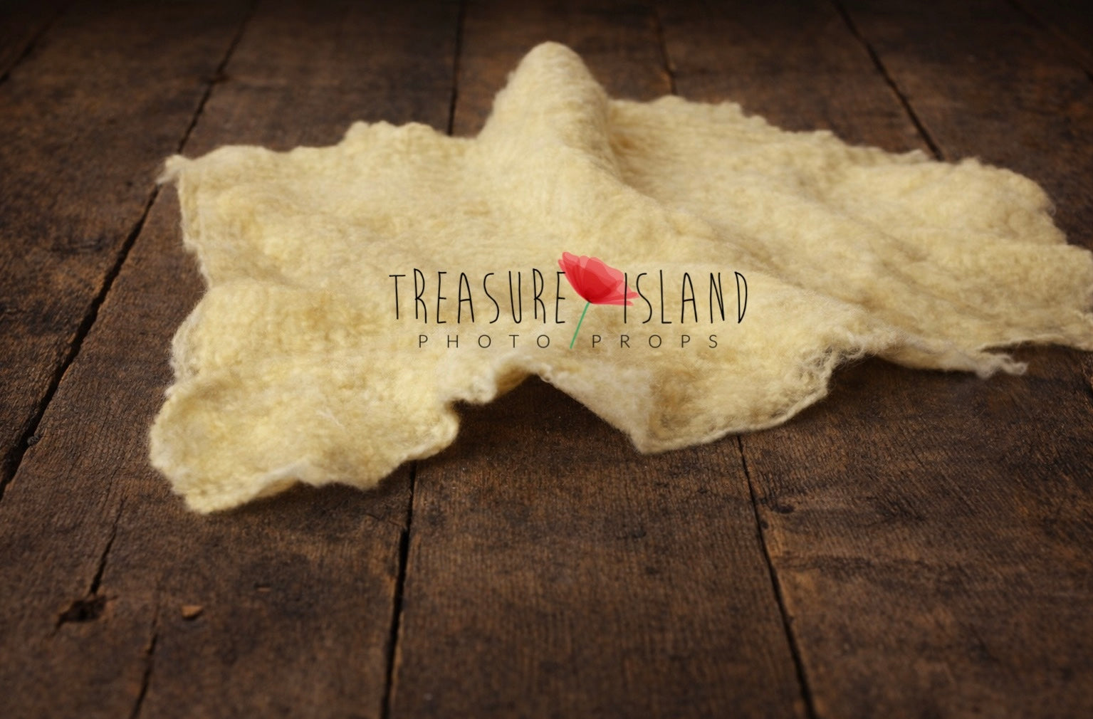 Pudding hand-felted irregular wool blanket with organic edges