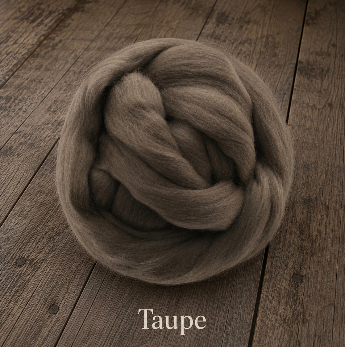Taupe felted wool wrap color sample for newborn photography