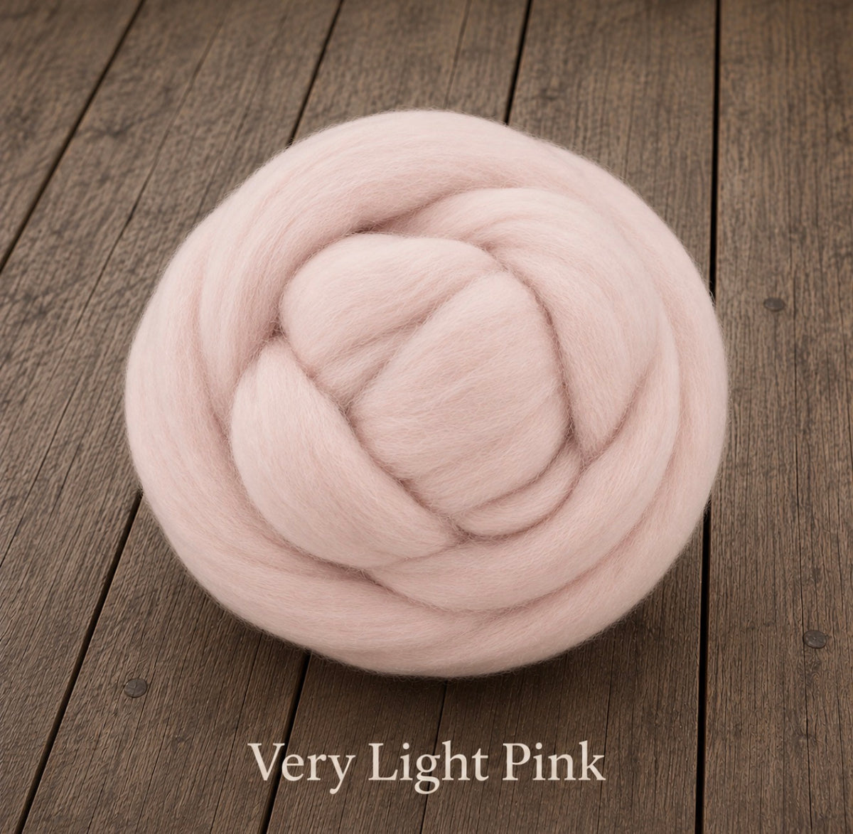 Very light pink felted wool wrap color sample for newborn photography