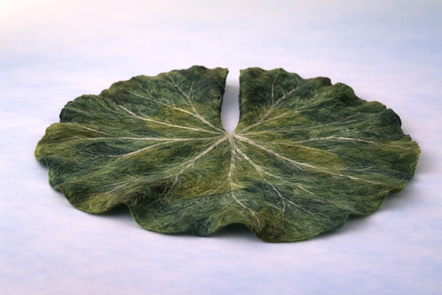 Aeris large green hand-felted botanical leaf prop for newborn and sitter photography