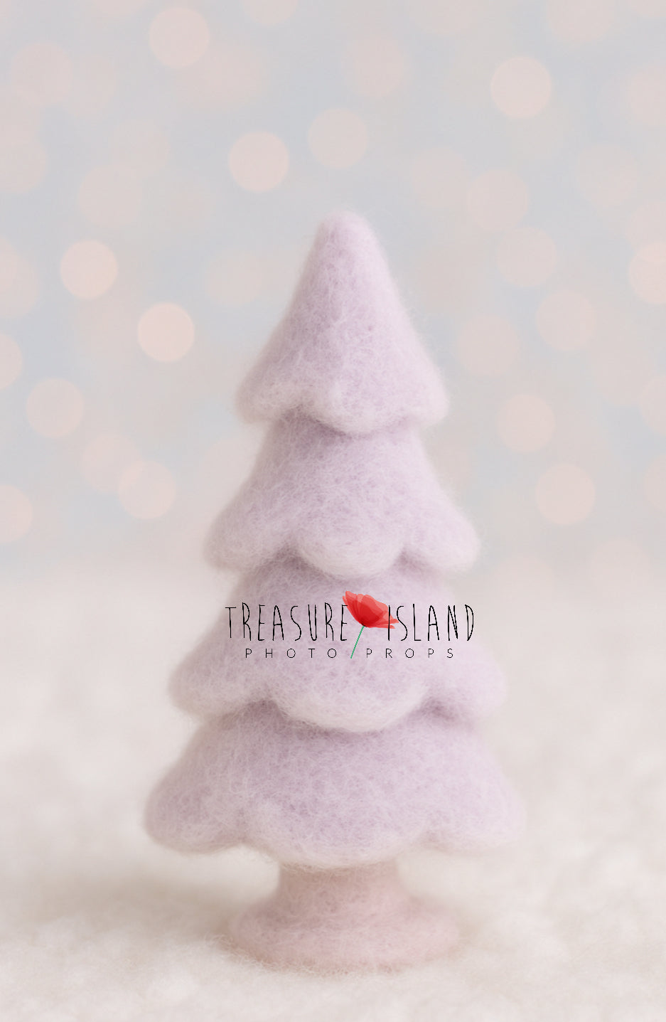 Handmade pastel lilac felted Candy Christmas Tree for newborn and sitter photography