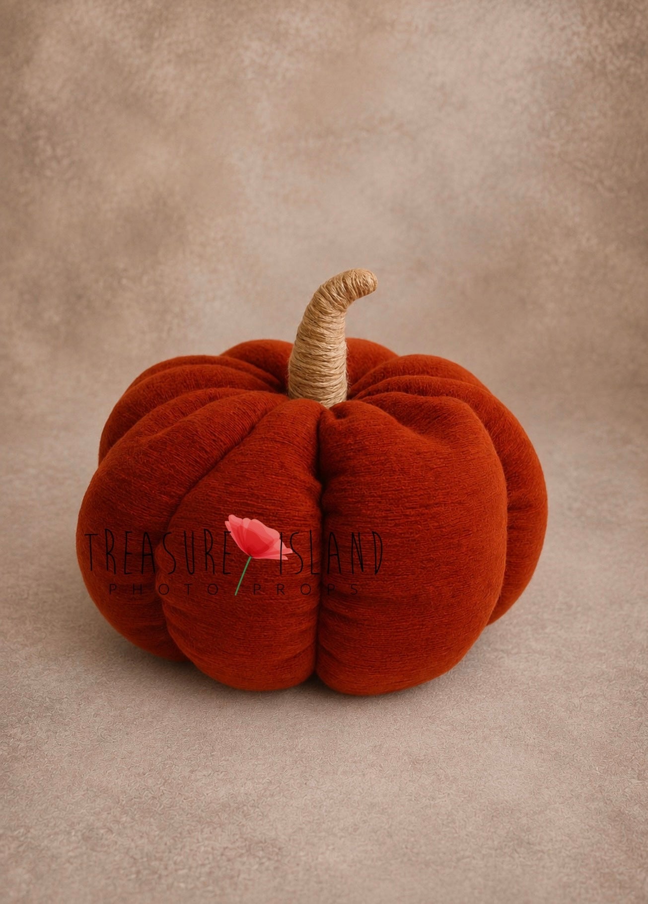 Handmade rust pumpkin photography prop for newborn and sitter autumn sessions