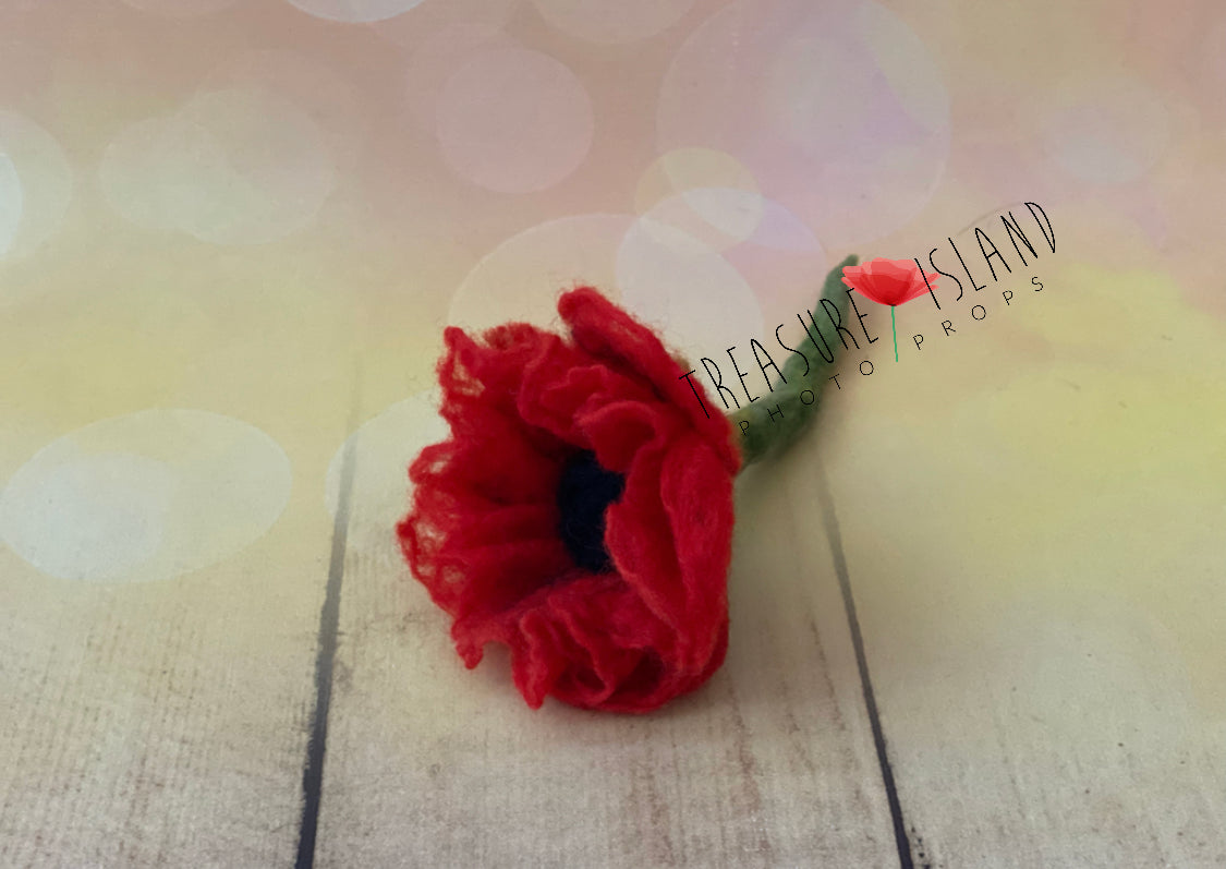 FELTED POPPY FLOWER BOWL✨Poppy hat ✨Poppy leaf