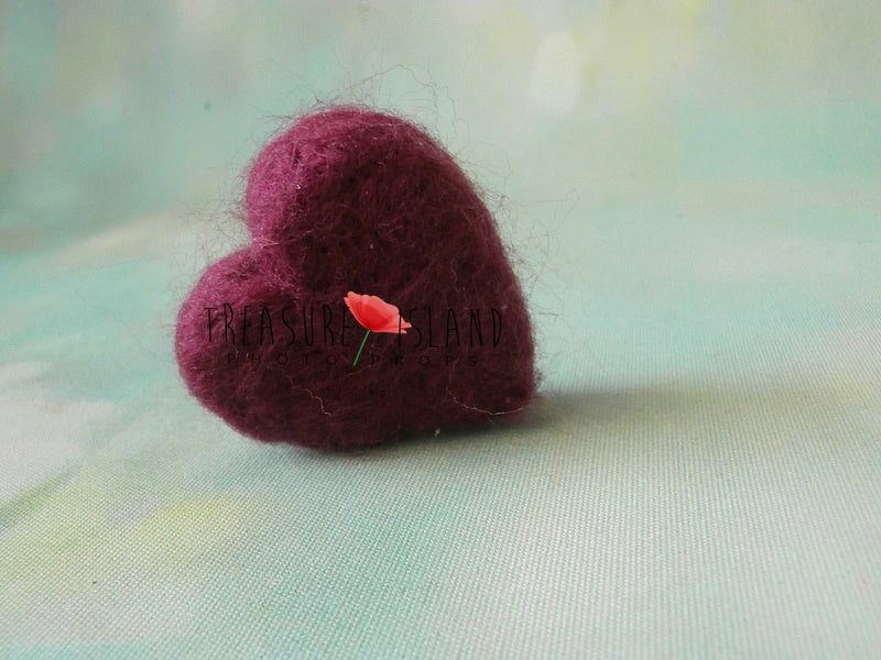 Felted Hearts – XS & S (39 Colors) – Handcrafted Wool for Newborn & Sitter Photography