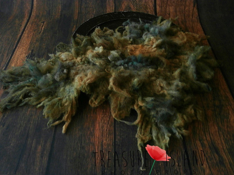 LUXURY Forest Felted Blanket – Handmade Newborn Photography Prop