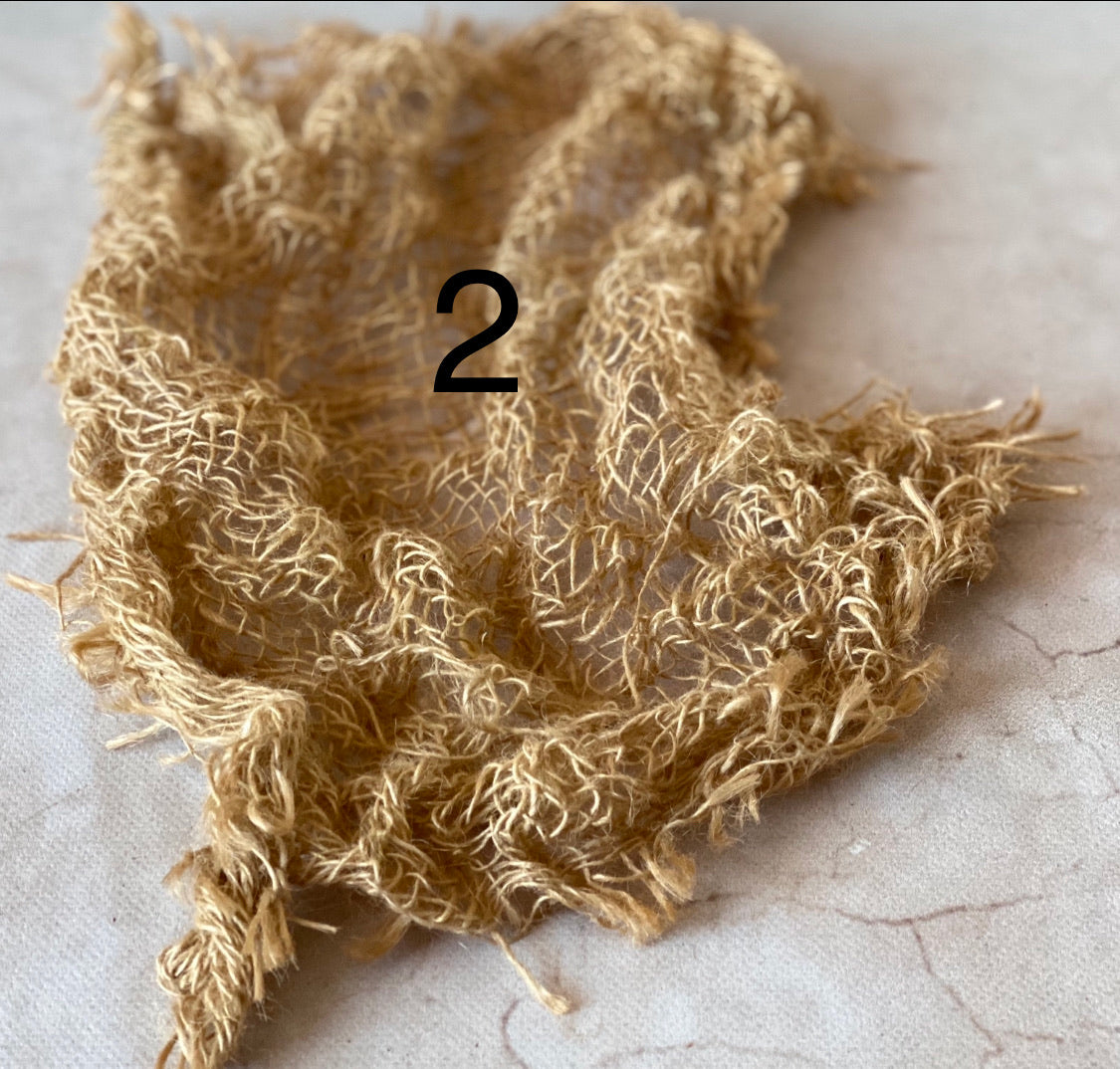 Hand-dyed textured jute photography layer in color option 02