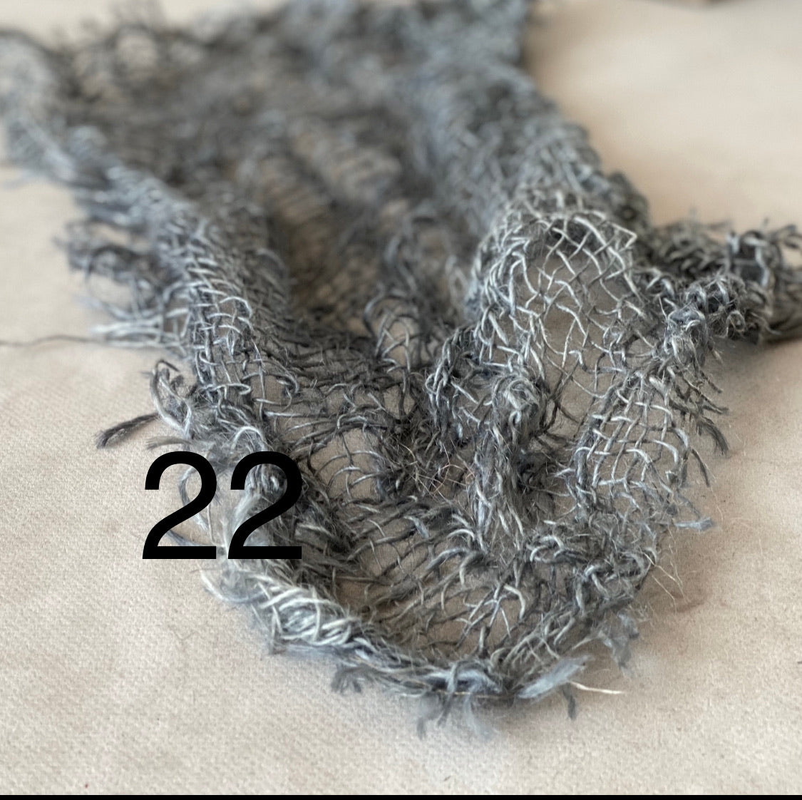 Hand-dyed textured jute photography layer in color option 22