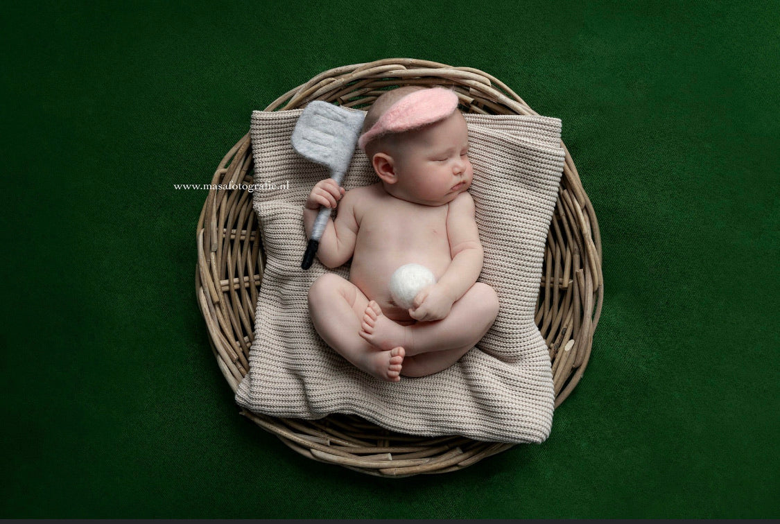 Little Golfer Set – Handmade Felted Newborn Photography Props