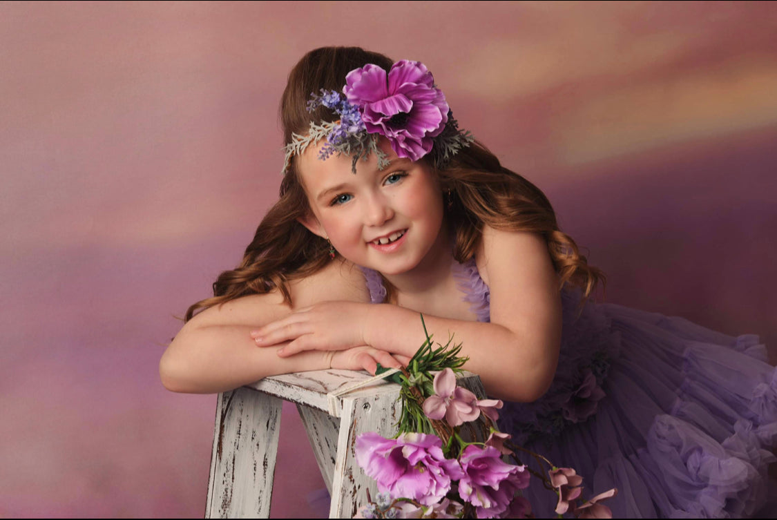 PREGNANCY Lavender  BELT and Headband - Photo Props