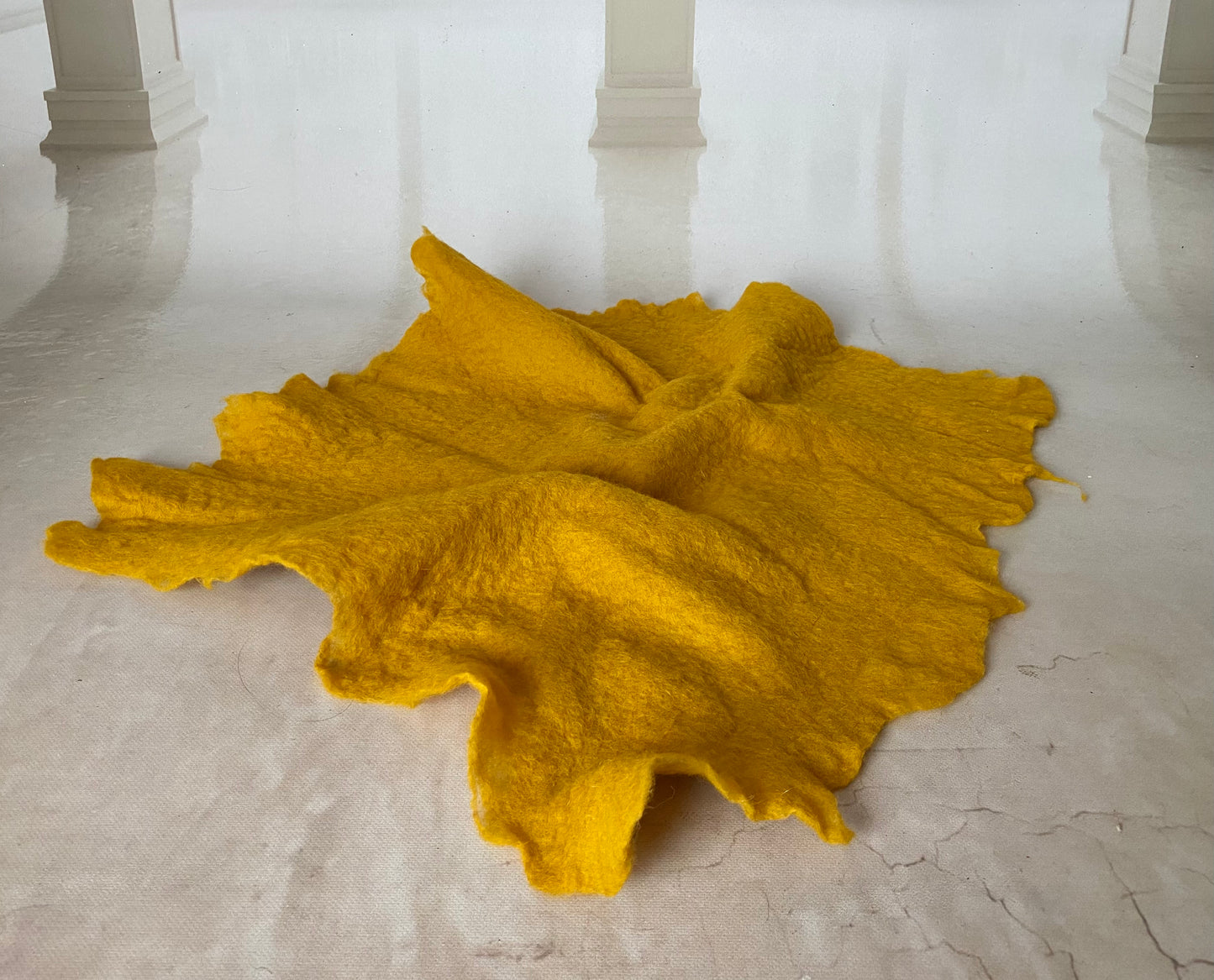 IRREGULAR FELTED MERINO BLANKET EXTRA THIN - BEST OF - 70x70 cm - 74 colours to choose