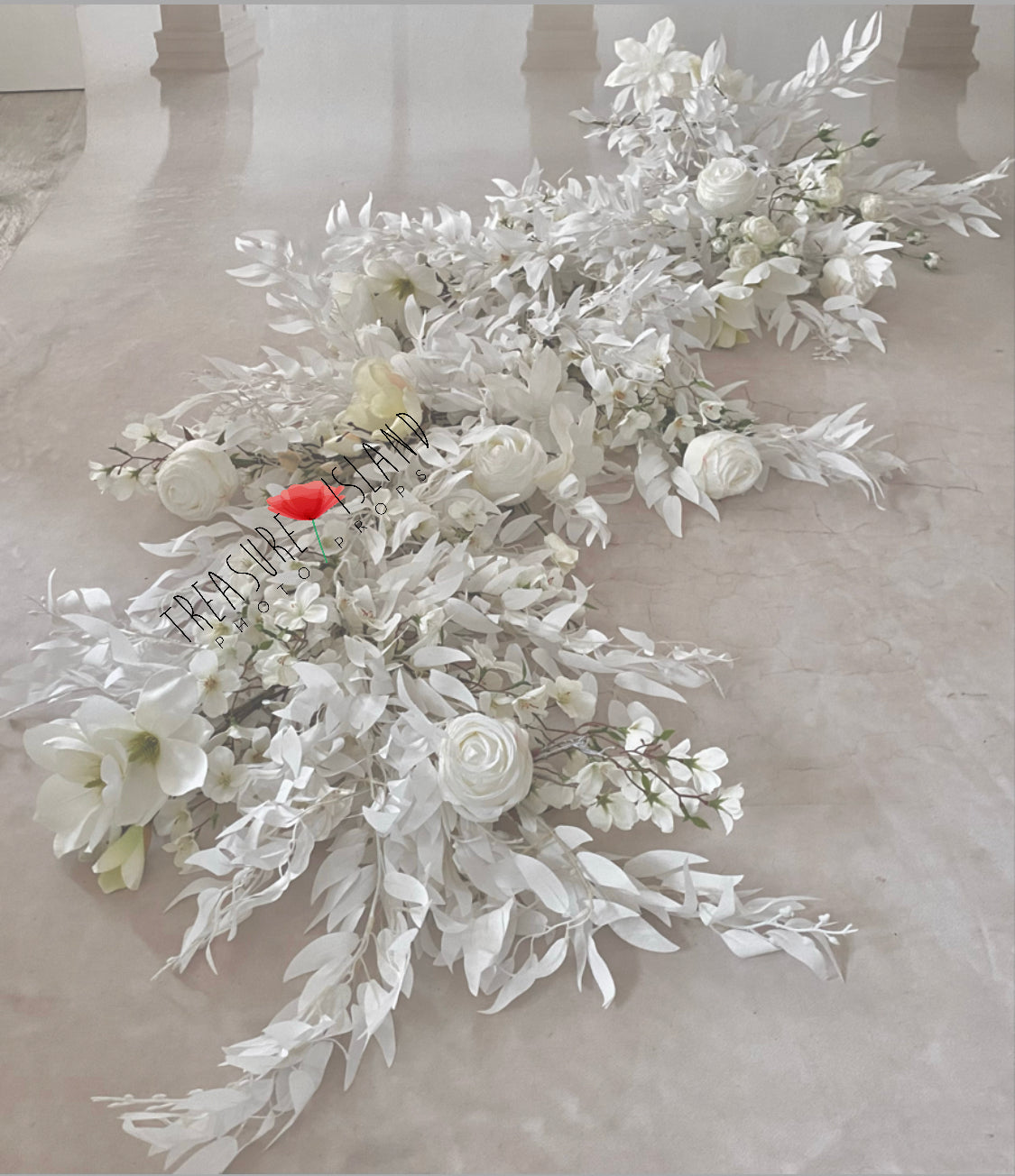✨XXL Flower branch✨model 2✨ flower Garland in white
