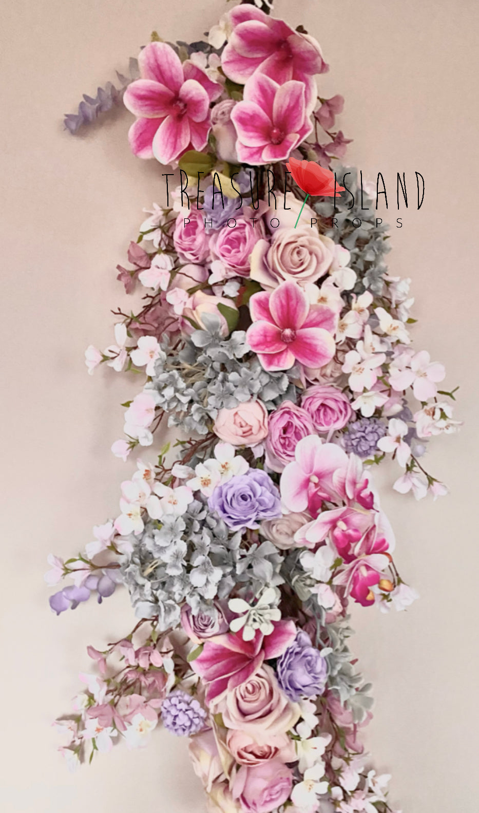Orchid Pastel Floral Garland –  Fine Art Photography Prop