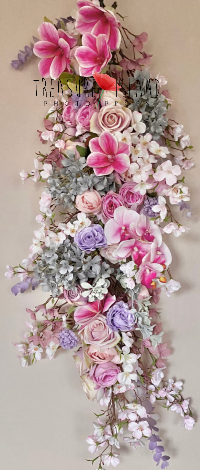 Orchid Pastel Floral Garland –  Fine Art Photography Prop