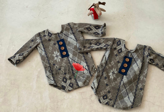 Norvegian style - body for boy 6-12m RTS- outfit