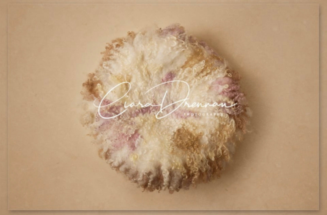 Luxury Felted Curly Blanket “Giselle” - Photo Props