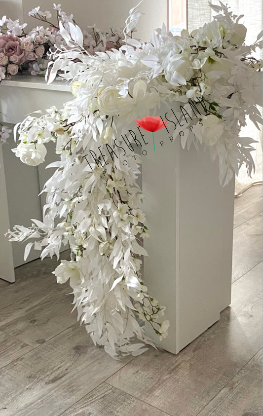 ✨XXL Flower branch✨model 2✨ flower Garland in white